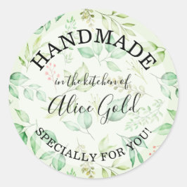 水彩の葉 HANDMADE 特製 | 缶詰ギフト ラウンドシール