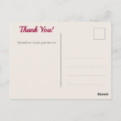 水彩の蓮の花　ありがとうございます ポストカード (裏面)