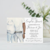 水彩の親が夫婦のベビーシャワーに 招待状 (スタンド正面)