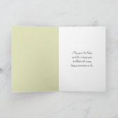 水彩の誕生日デイジーの花束 カード (内部)