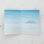 水彩の象の少年ありがとうございます サンキューカード (内部)