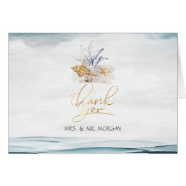 水彩の貝殻、海