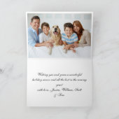 水彩の赤いカーディナルが描かれたクリスマスグリーティングカード2枚 シーズンカード (内部)