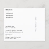 水彩の赤い唇と口紅のメイクアップ ブランディング チラシ (裏面)