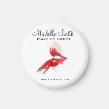 水彩の赤い唇と口紅のメイクアップ ブランディング