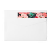 水彩の赤い花 ラップアラウンドラベル (裏面)