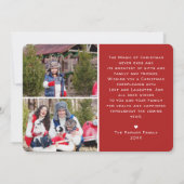 水彩の赤い車 | クリスマスホリデー写真カード 招待状 (裏面)