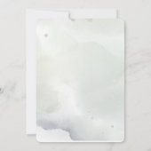 水彩の赤ちゃん鹿グリーン1歳の招待状 招待状 (裏面)