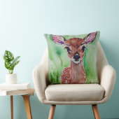 水彩の赤ちゃん鹿 クッション (椅子)
