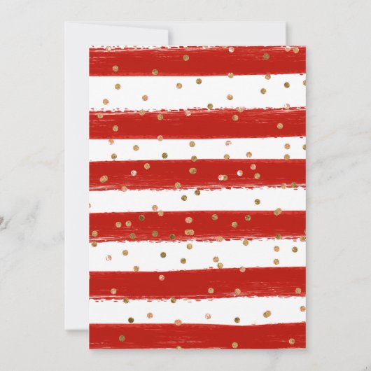 水彩の赤と青の花のウェディング 招待状 (裏面)