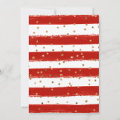 水彩の赤と青の花 21歳の誕生日 招待状 (裏面)