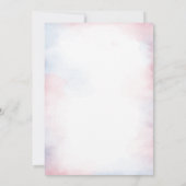 水彩の赤と青の7月4日パーティー 招待状 (裏面)