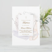 水彩の跳ね花 | バプテスマ 招待状 (スタンド正面)