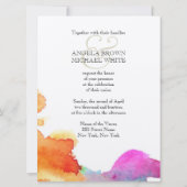 水彩の跳ね返り 招待状 (裏面)