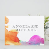 水彩の跳ね返り 招待状 (スタンド正面)