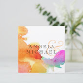 水彩の跳ね返り 招待状 (スタンド正面)