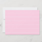 水彩の車のベビーシャワーを通り抜ける女の子 招待状 (裏面)