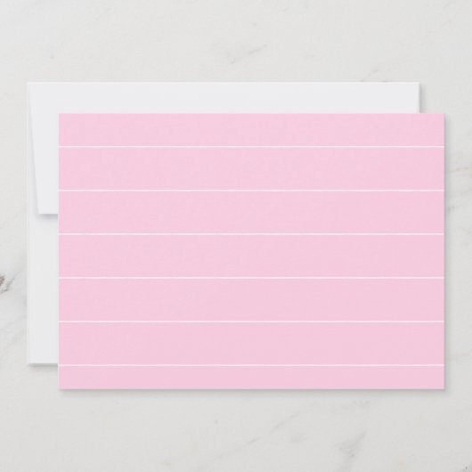 水彩の車のベビーシャワーを通り抜ける女の子 招待状 (裏面)