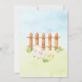 水彩の農場動物ベイビーシャワー招待状 招待状 (裏面)