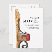 水彩の郵便箱 お引越しのお知らせ 案内ポストカード (正面/裏面)