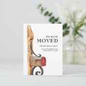 水彩の郵便箱 引っ越しのお知らせ 案内ポストカード (スタンド正面)