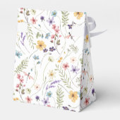 水彩の野生の花と蝶の模様 フェイバーボックス (裏面サイド)