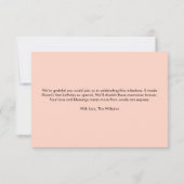 水彩の野生の花のうさぎ　1歳の誕生日お礼 サンキューカード (裏面)