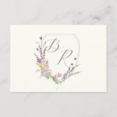 水彩の野生の花のクレストの受付 エンクロージャーカード (正面)
