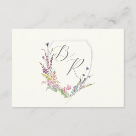 水彩の野生の花のクレストの受付 エンクロージャーカード