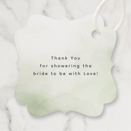 水彩の野生の花のサンキュー フェイバータグ (裏面)