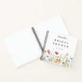 水彩の野生の花のブライダルシャワーのゲストブック ノートブック (内部)