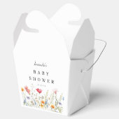 水彩の野生の花のベイビーシャワーのお礼の箱 フェイバーボックス (オープン)