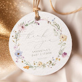 水彩の野生の花のベイビーシャワー サンキュー フェイバータグ