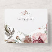 水彩の野生の花の結婚式のオールインワン招待状 オールインワン招待状 (裏面)