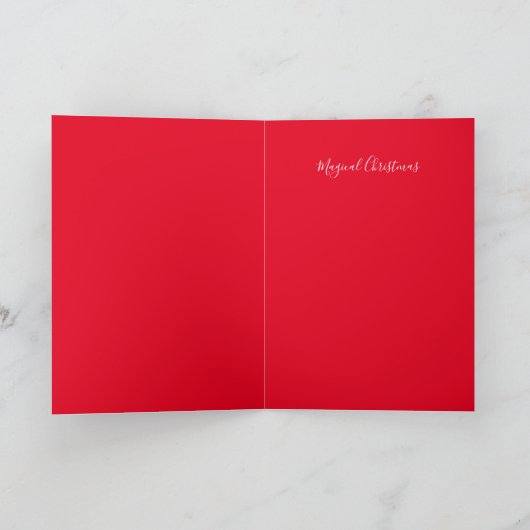 水彩の野生の花を持つ一角獣 カード (内部)