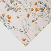 水彩の野生の花を飾ったボヘミアンスタイル 薄葉紙 (詳細)