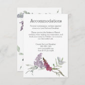 水彩の野生の花 ラベンダー 花 エンクロージャーカード (正面/裏面)