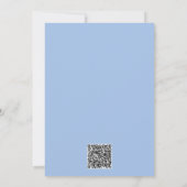 水彩の野生の花 青い ラスティックな男の子のベビーシャワー 招待状 (裏面)