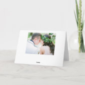 水彩の野生の葉の写真 ウェディング サンクス サンキューカード (裏面)