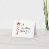 水彩の鐘/クリスマス/ウェディングのお礼 サンキューカード (正面)