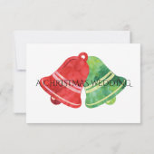 水彩の鐘/クリスマス・ウェディング/出欠確認カード 招待状 (裏面)