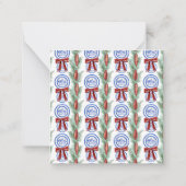 水彩の陳腐なプレートクリスマスエンクロージャ ノートカード (裏面)