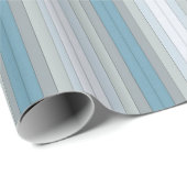 水彩の青とストライプ灰色の紙 ラッピングペーパー (ロールコーナー)