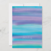 水彩の青紫色の夕空の誕生日パーティー 招待状 (裏面)