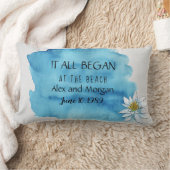 水彩の飛沫が木にロマンスを ランバークッション (ブランケット)