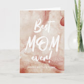 水彩の飛沫　最高のママへ　母の日カード カード (正面)