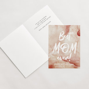 水彩の飛沫　最高のママへ　母の日カード カード