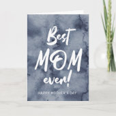 水彩の飛沫　最高のママ　母の日 カード (正面)