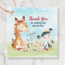 水彩の養殖動物ありがとう フェイバータグ