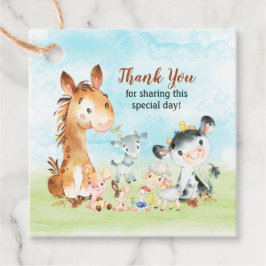 水彩の養殖動物ありがとう フェイバータグ